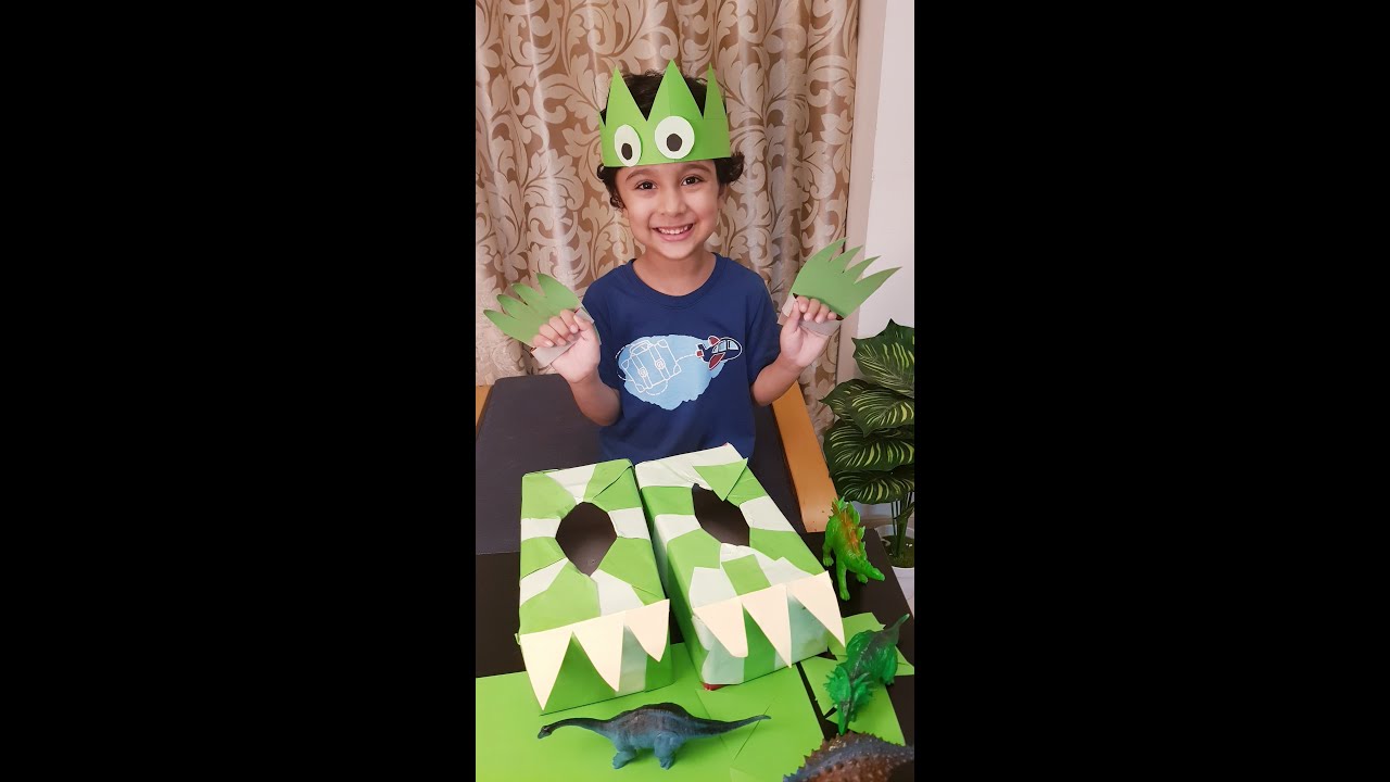 Dinosaur Hat Paper-craft | Dino Hat | Preschool fun craft