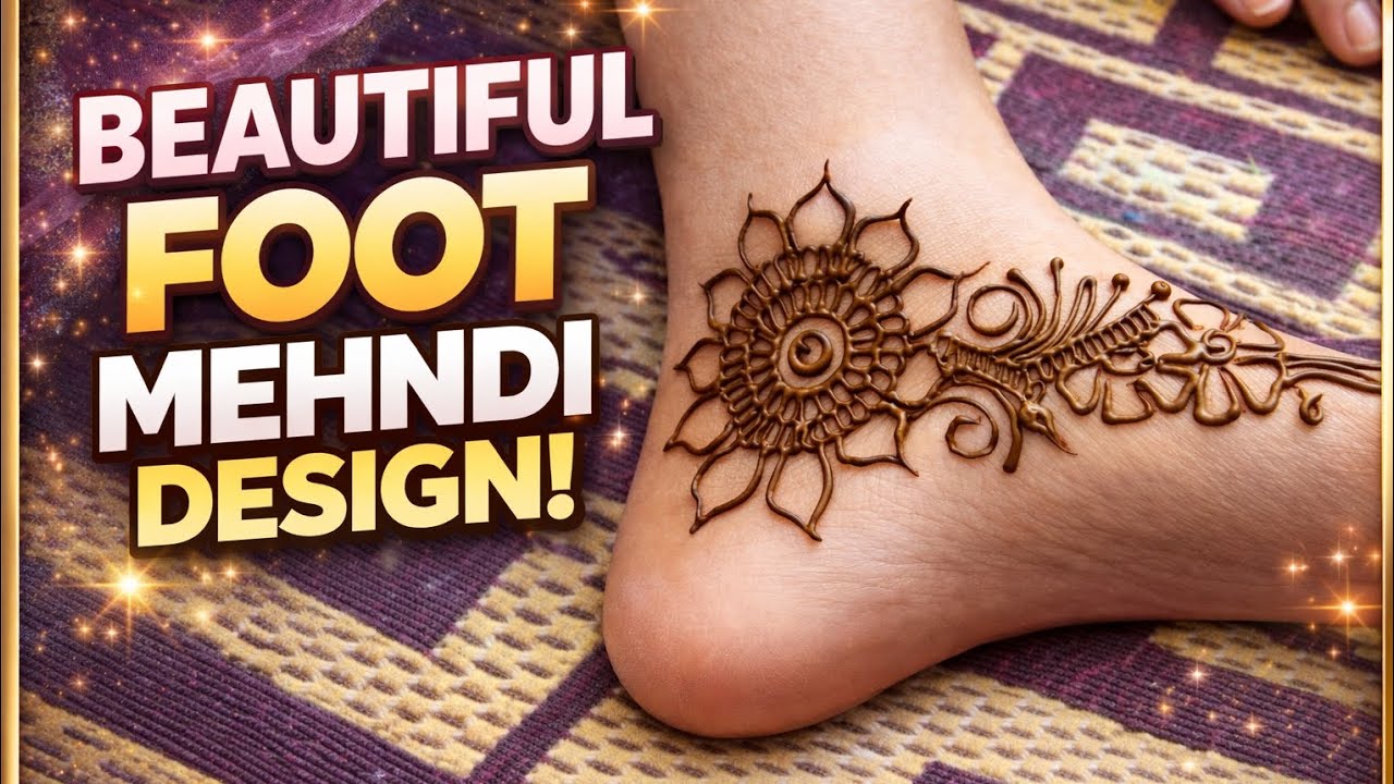 Foot mehandi design [How to make basic bridal mehndi designs]सरल याआसान तरीके से मेहंदी बनाना सीखें🙏
