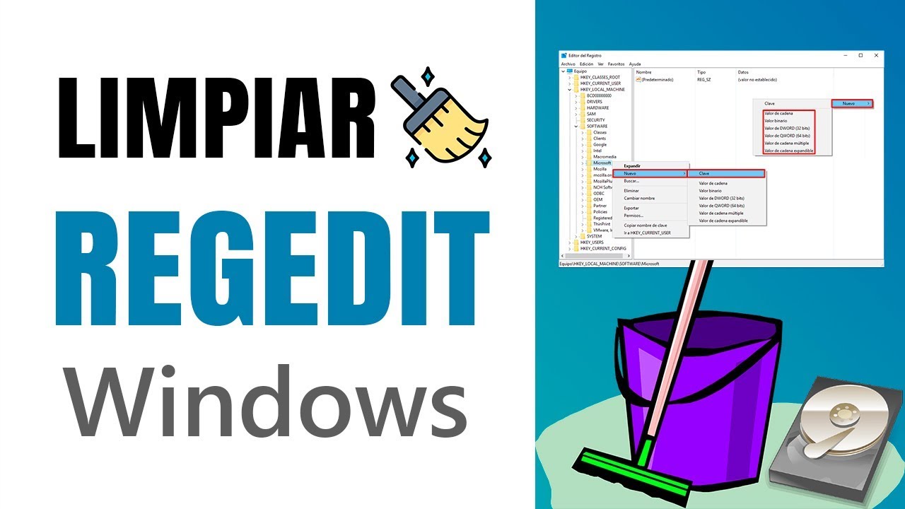 Limpiar REGEDIT y eliminar registros de un programa  en Windows ✅