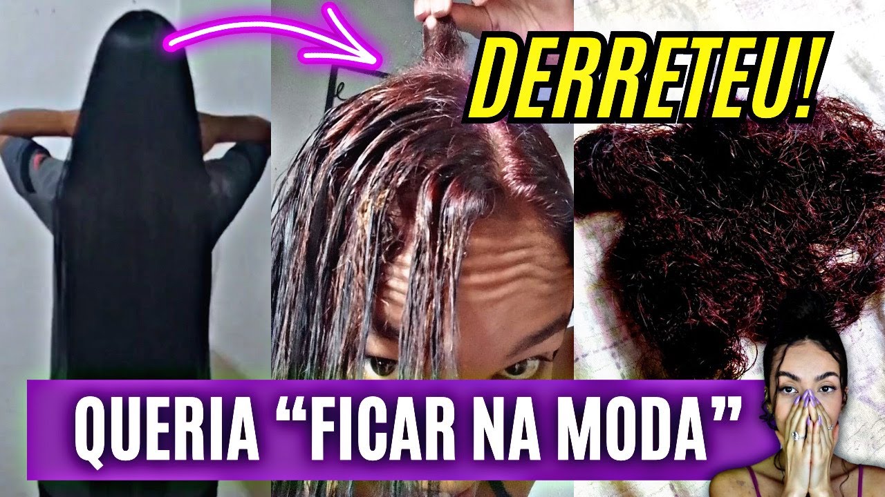 SEGUIU TUTORIAL DO TIKTOK E DETONOU CABELO DOS SONHOS! CREMADA E TINTURA, OLHA ISSO!!