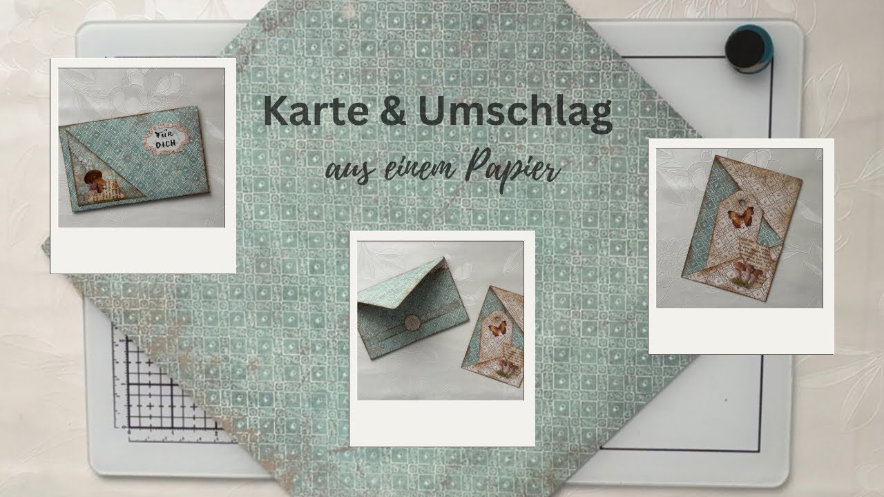 Karte mit Umschlag aus einem Papier