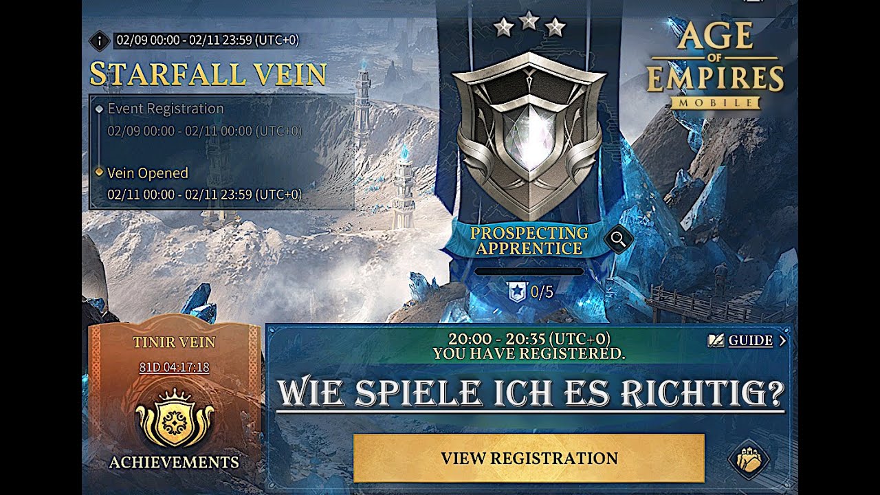 Livestream 11.02.2026 - Erstes Mal Starfall Vein + Tipps und Tricks| Age of Empires Mobile