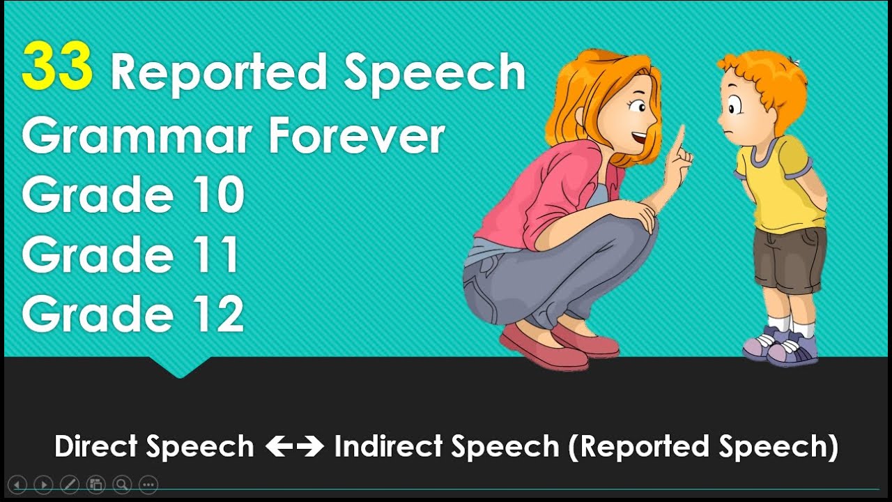 33 Reported Speech Explanation, Grade 10, 11, 12, Matriculation Examination and UDE; Grammar Forever