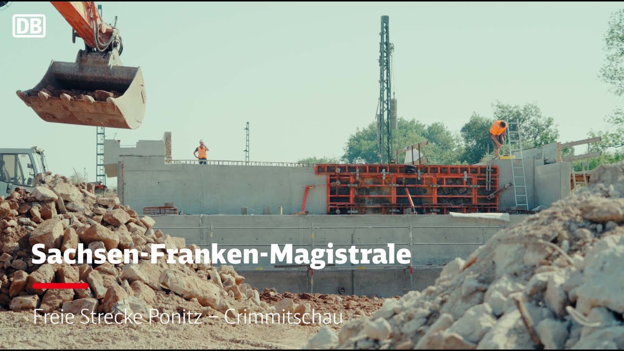 Neubau der Eisenbahnbrücke über die Pleiße in Gosel (Crimmitschau)
