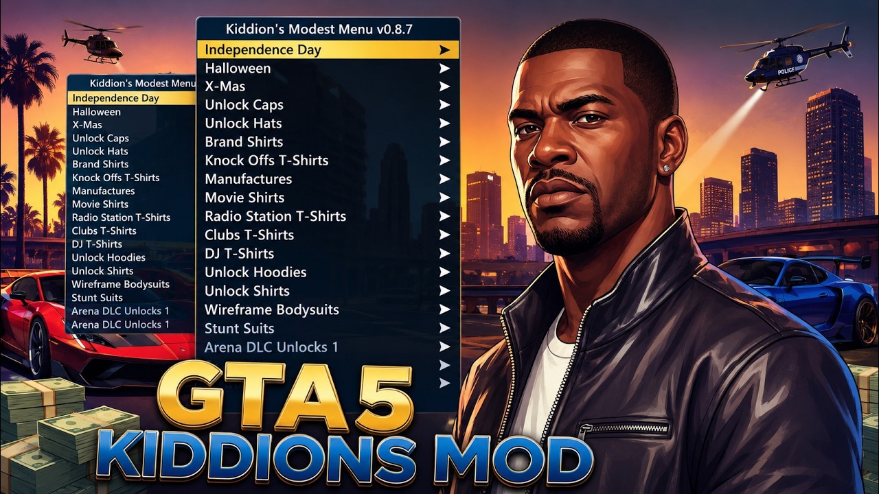 GTA 5 Mod Menu PC | Free Kiddions Cheat, Money Hack & GTA Online Mods [UNDETECTED] 2026