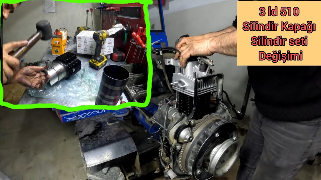 3LD 510 Motor Pert Olmuş / Silindir piston silindir Kapak enjektör Memesi değişimi