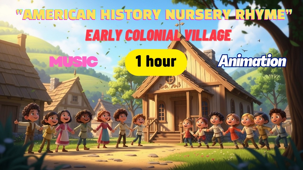 Learn American History for Kids | Early Colonial Towns | Educational Nursery Rhyme(1 hour)