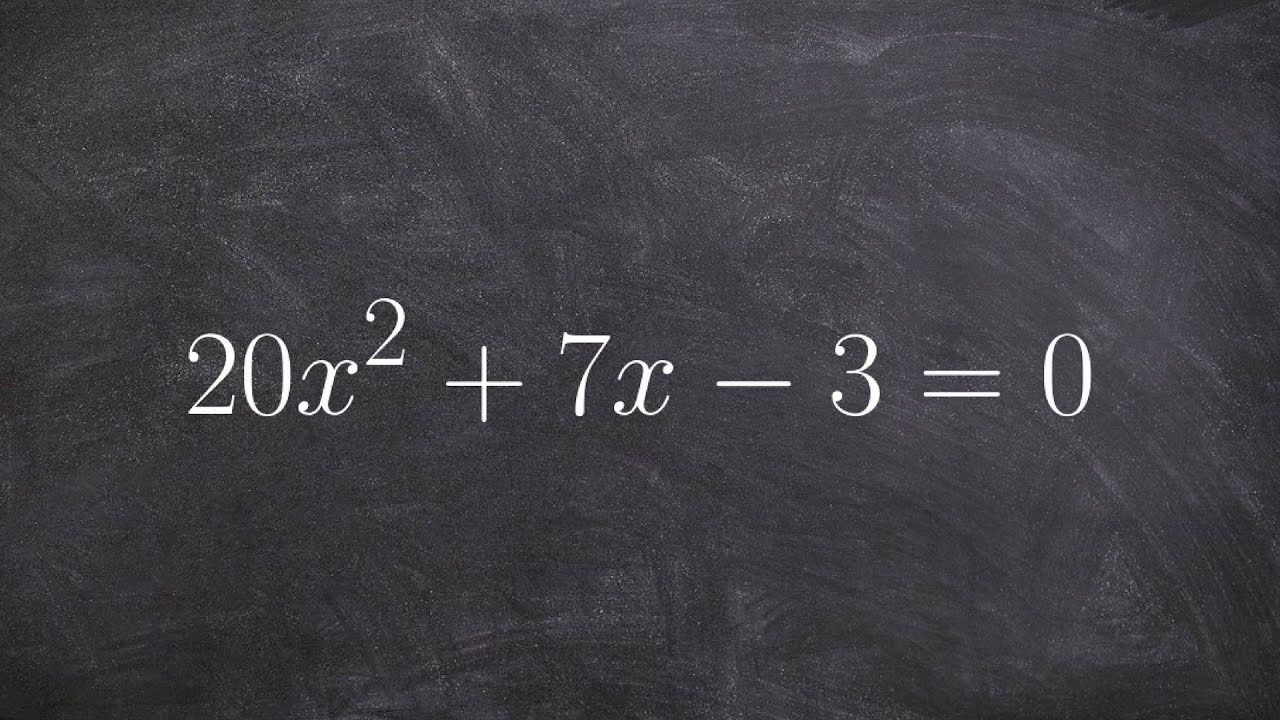 Solving an equation by quadratic formula