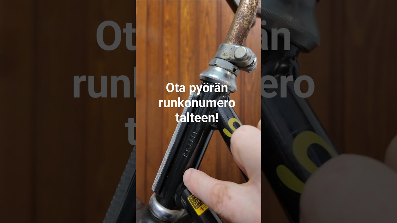 Tiedätkö pyöräsi runkonumeron?