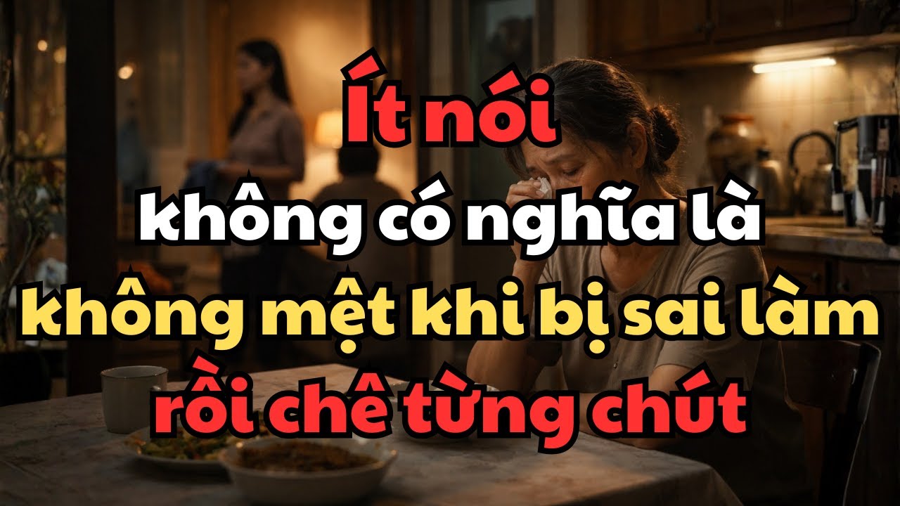 Ít nói không có nghĩa là không mệt khi bị sai làm rồi chê từng chút