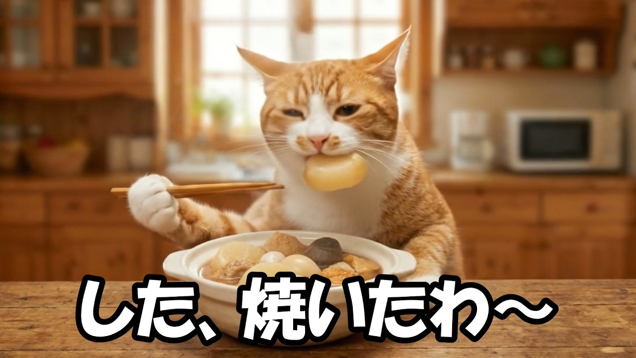 【猫舌あるある】おいしいおでんが食べたいだけなのに！Ai cat クリームちゃん「冷めるまで3時間待ち」 #59話