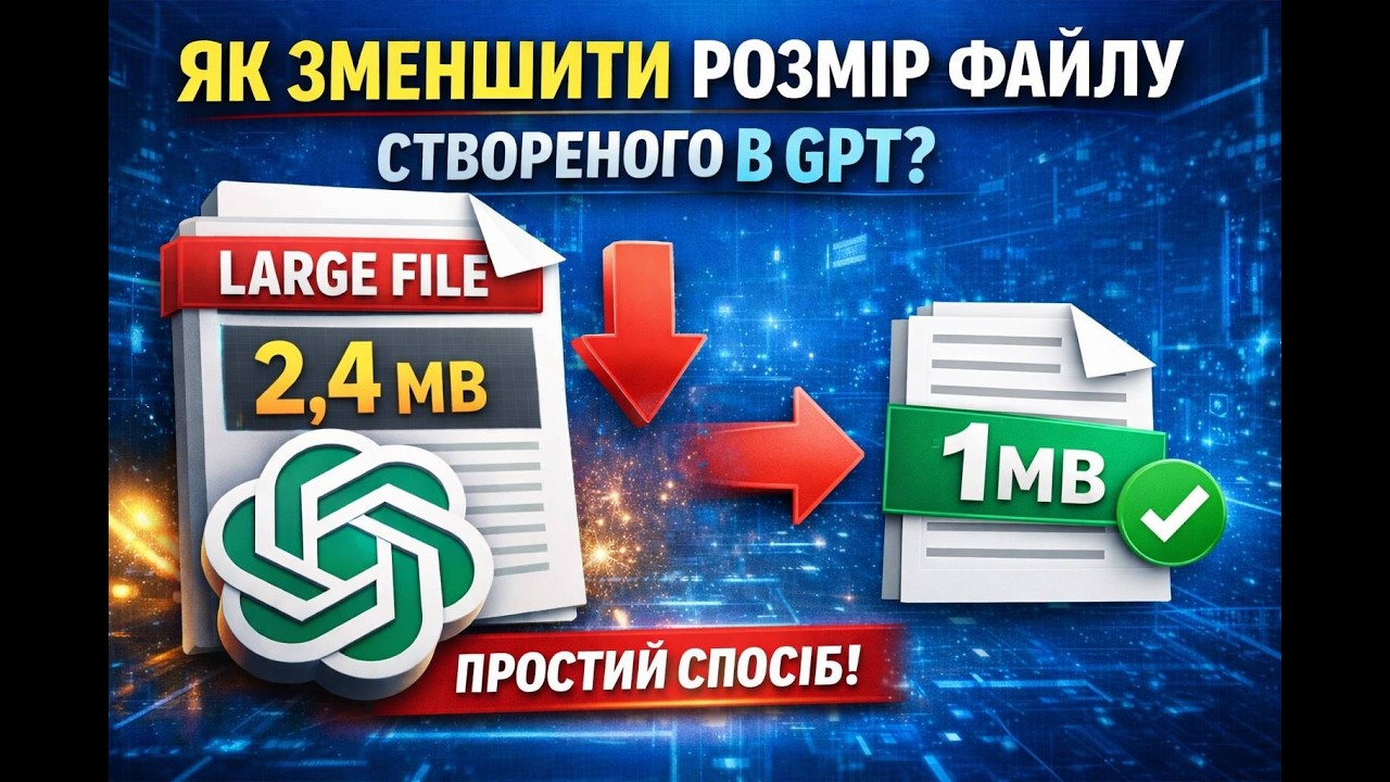 Як зменшити розмір файлу, створеного в GPT
