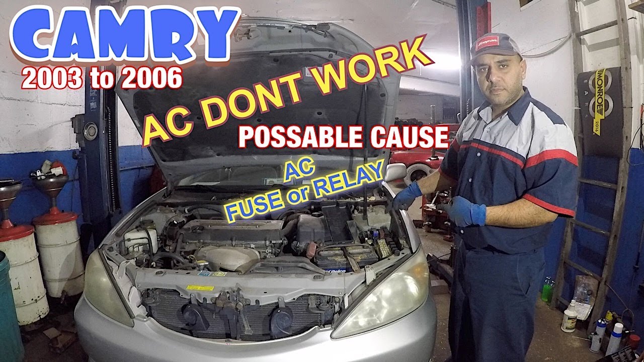 Toyota Camry 2003 to 2006 Ac Fuse and Relay, AC dont work