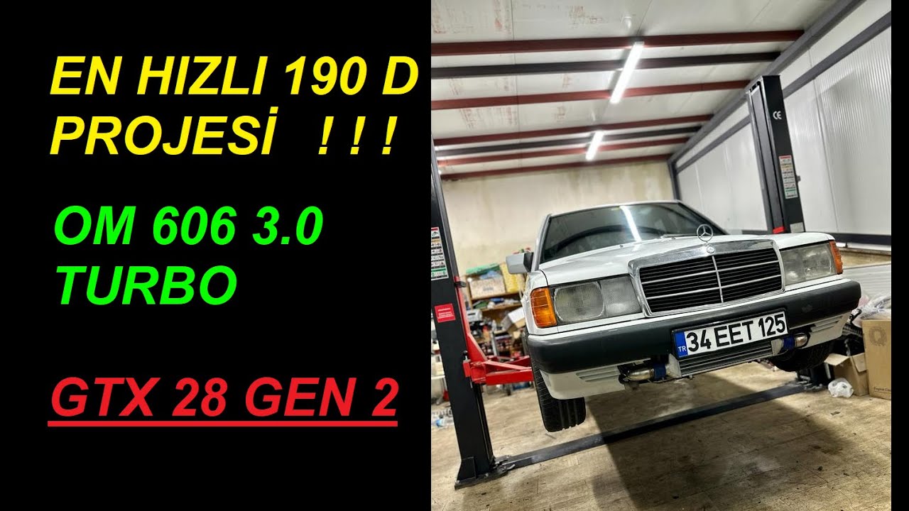 190D 3.0 TURBO OM606 W201 EN HIZLI 190D DUMANSIZ DİZEL PROJESİ !