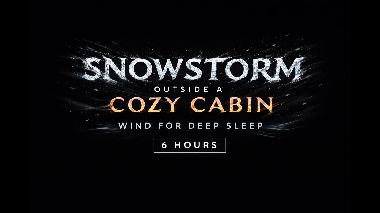 Snowstorm Outside a Cozy Cabin ❄️ Wind for Deep Sleep | Black Screen (6 Hours)