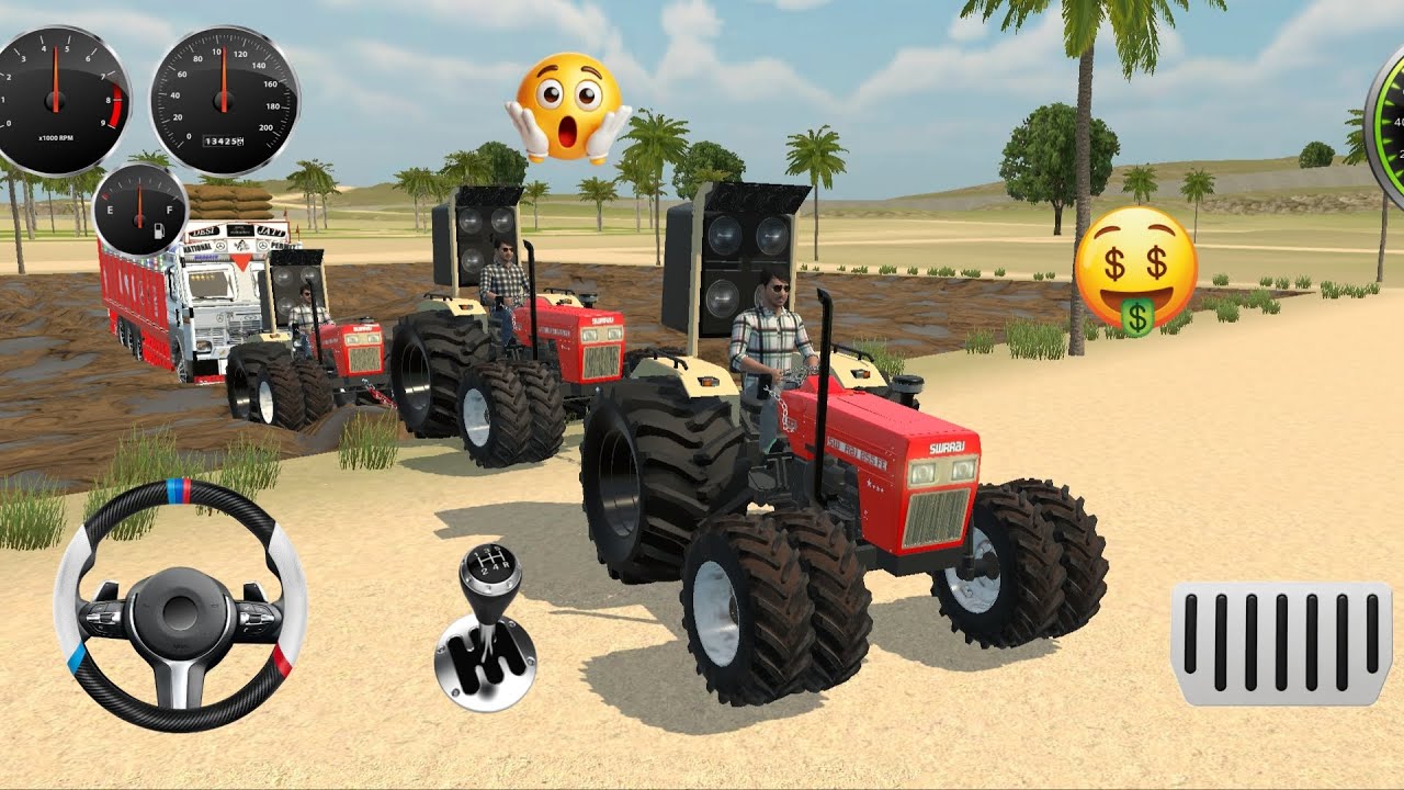 Harvest struck  mod truck 🚒 Swaraj  tractor truck Indian vehicle 3D