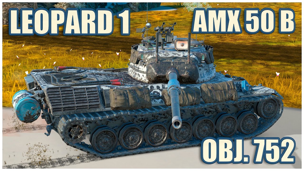 Leopard 1, AMX 50 B & Объект 752 • WoT Blitz Gameplay