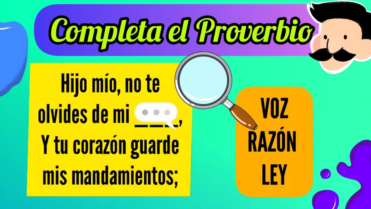 COMPLETA el PROVERBIO / Test De Conocimiento Bíblico [1° Parte]