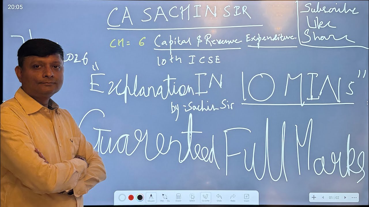 CA Sachin Sir, explaining ￼chapter 6 capital and revenue expenditure in just 10 minutes ￼