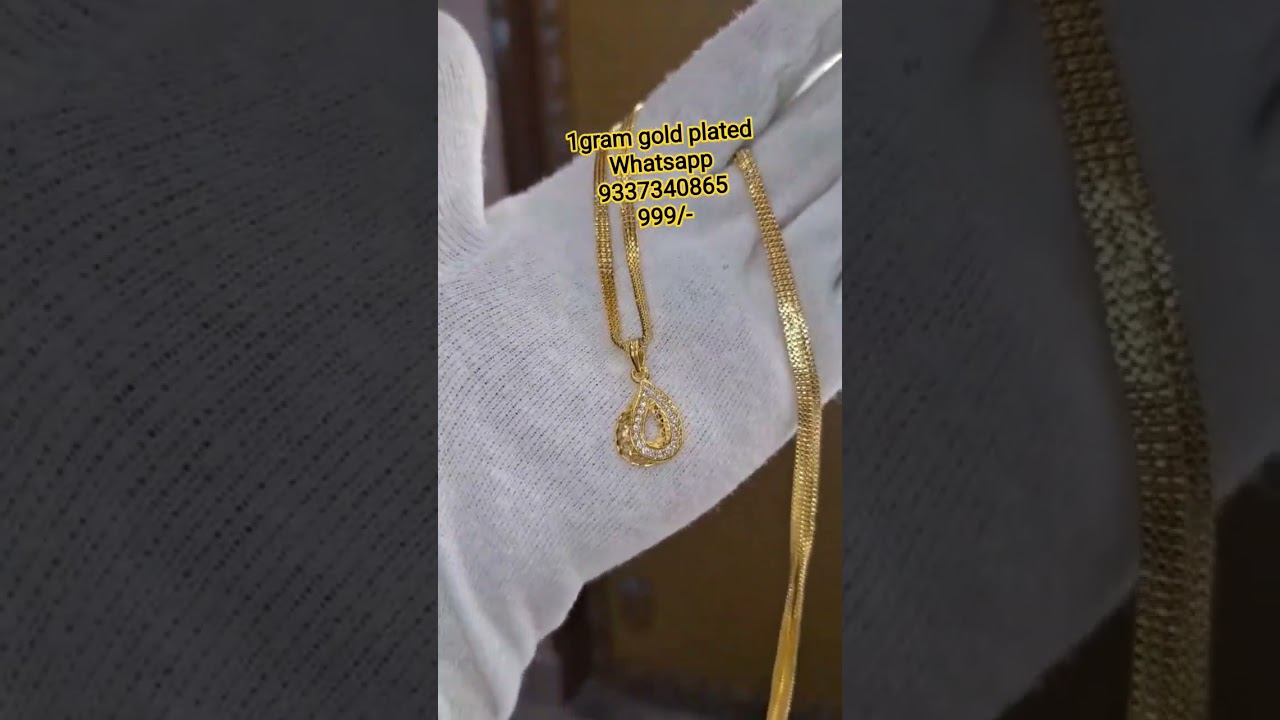 1gram gold plated chain pendent collection #chainpendent #1grm #1gramgold #dailywearchains #chain
