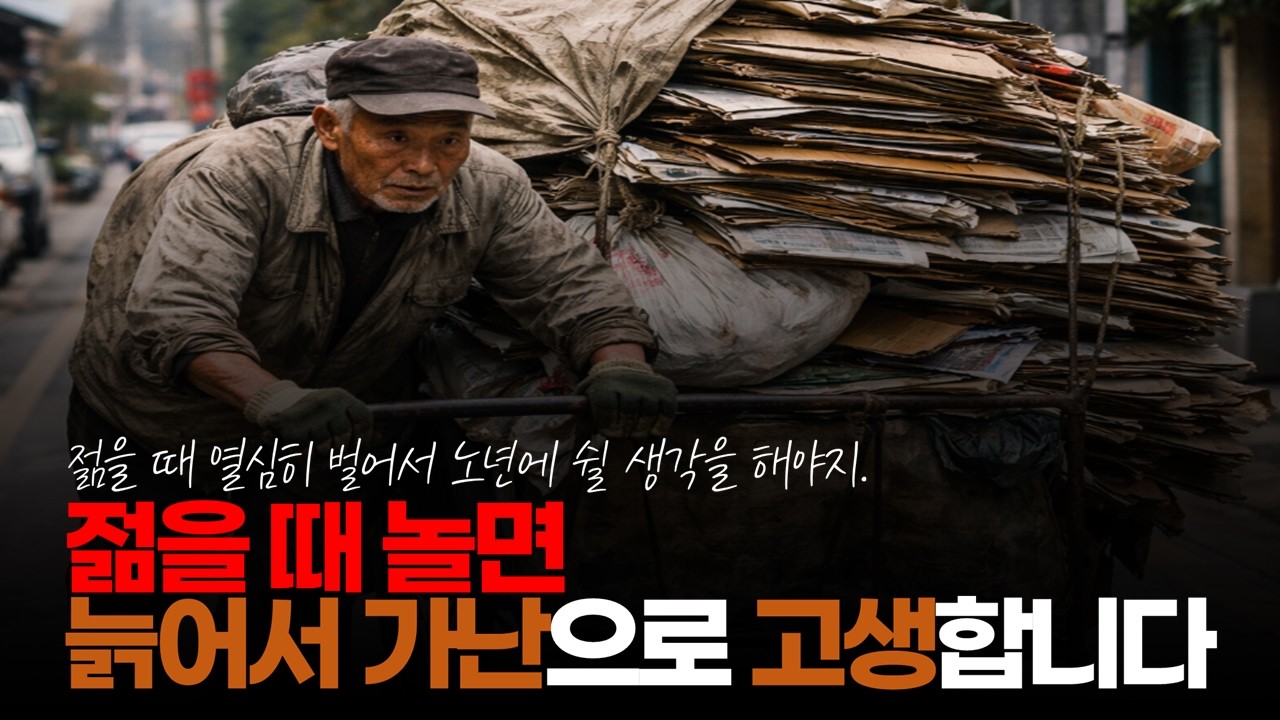 (※시청자댓글) 젊을 때 열심히 벌어서 노년에 쉴 생각을 해야지. 젊을 때 놀면 늙어서 가난으로 고생합니다. #나이먹고고생 #쉬었음청년 #장기백수