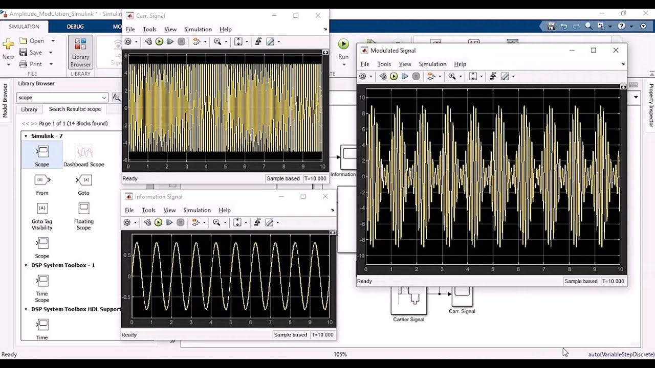Amplitude Modulation in Simulink | Practical Implementation