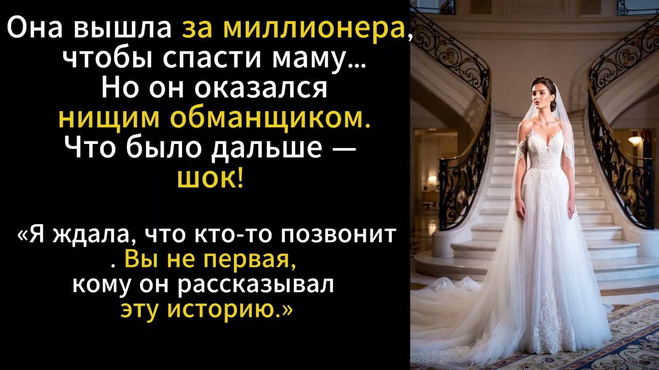 Она вышла за миллионера, чтобы спасти маму… Но он оказался нищим обманщиком. Что было дальше — шок!