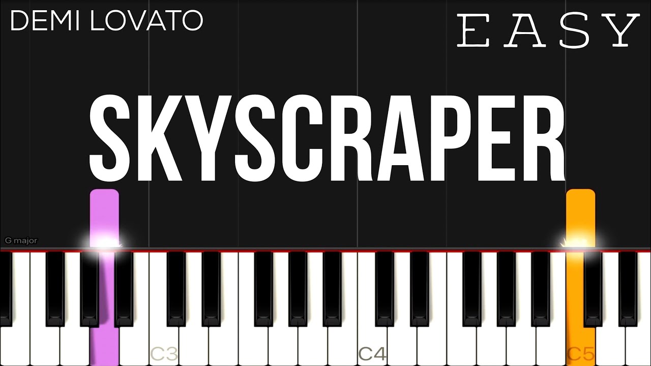 Demi Lovato - Skyscraper | EASY Piano Tutorial