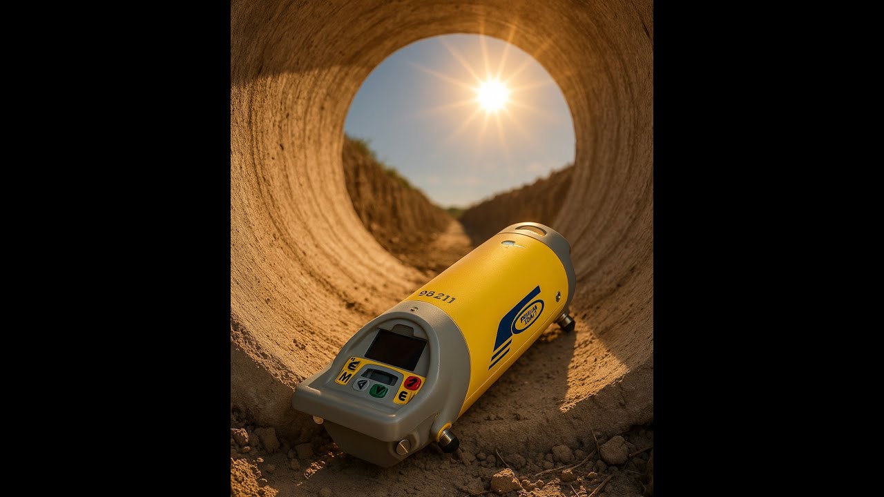 Kanalbau im Hochsommer mit Kanalbaulaser und deren natürlichen Probleme durch hohe Temperaturen.