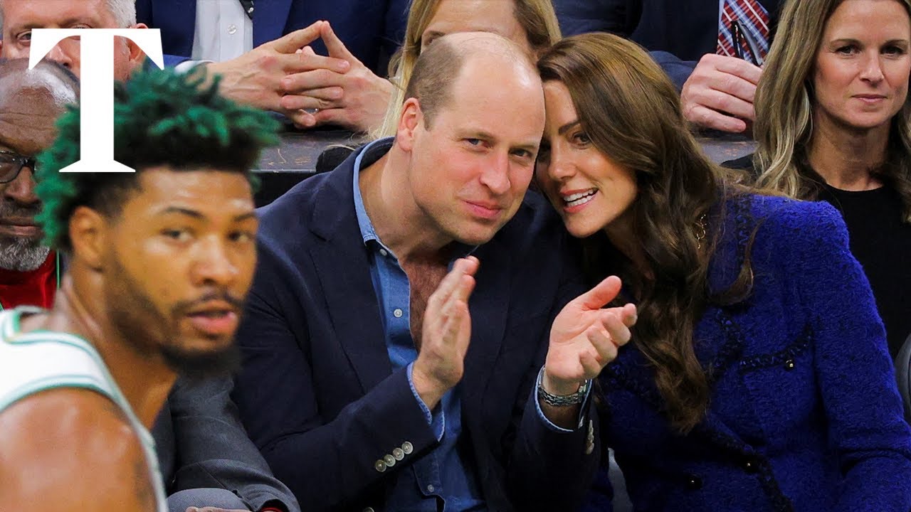Crowds chant “USA, USA” as William and Kate attend basketball game