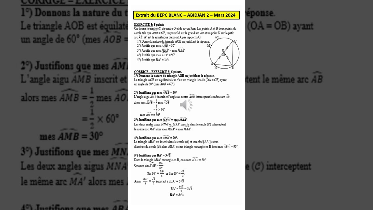 REVISION: BEPC BLANC 2024 - Zone ABIDJAN2