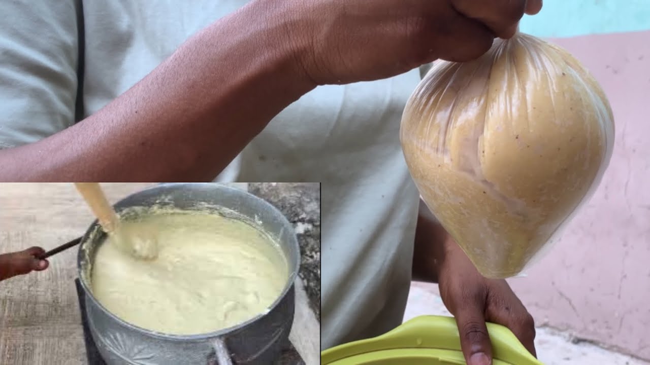 WATCH HOW SHE PREPARED THIS BANKU USING A VERY SIMPLE METHOD #cooking #banku #africanvillage 