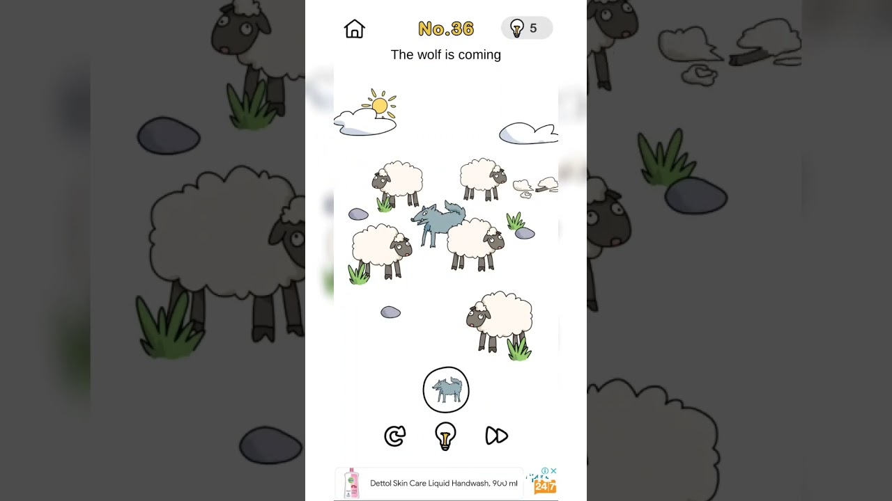 Brain Out | Level No. 36 | Crazy Find | The wolf is coming | Solution Short #brainout #gameplay