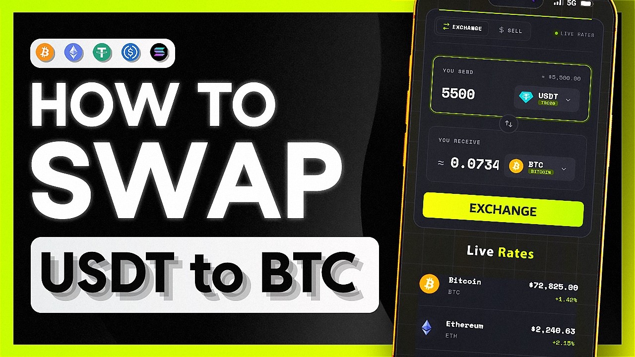 How to Swap USDT to BTC &mdash; No KYC Crypto Exchange
