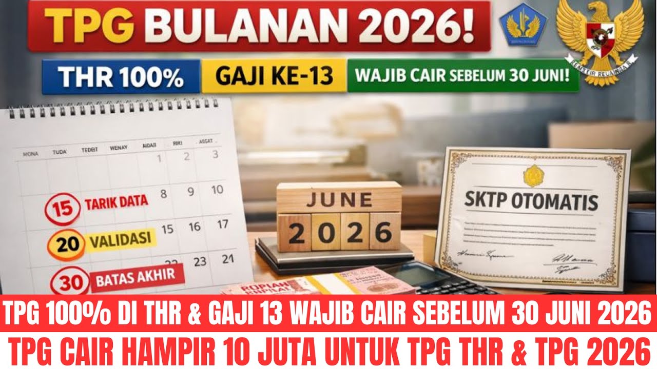 JADWAL TERBARU PENCAIRAN TPG THR. TOTAL TPG THR DAN TPG JANUARI 2026 HAMPIR 10 JUTA | AL KHOLIF