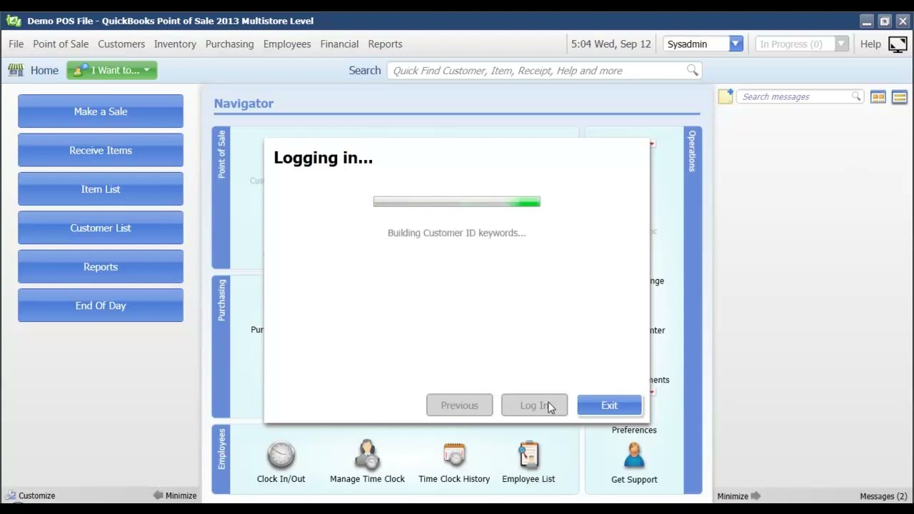 Создание новой компании — собеседование по поводу учреждения — QuickBooks Point of Sale (POS) сня...