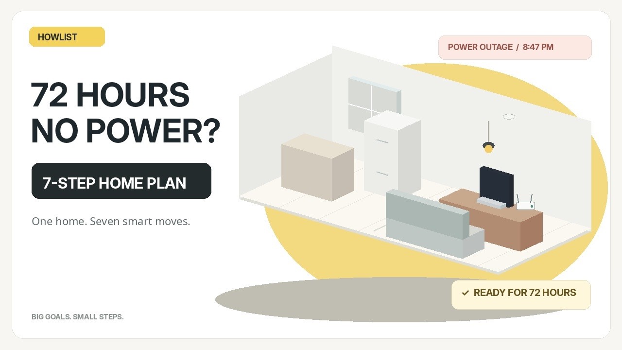 72-Hour Power Outage Checklist: 7 Things to Prepare Before a Blackout