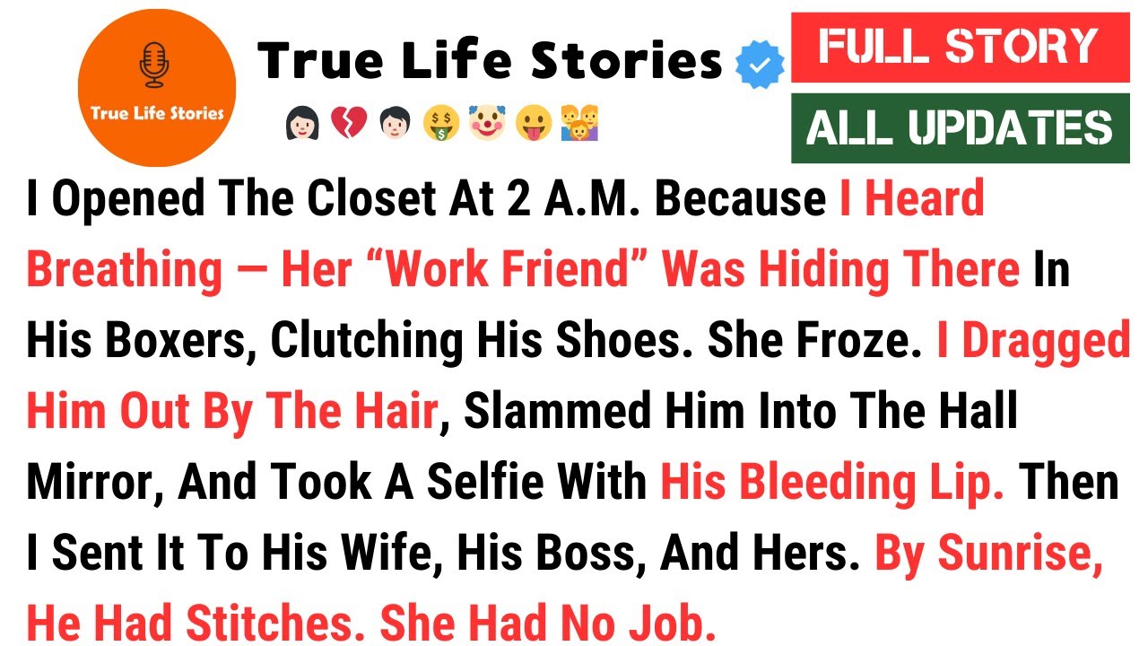 I Opened The Closet At 2 A.M. Because I Heard Breathing — Her “Work Friend” Was Hiding There In...