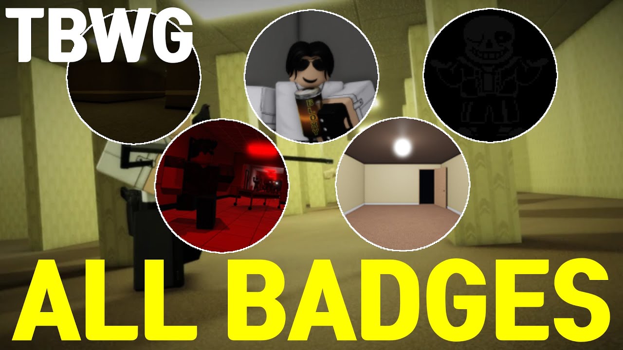 (EN SUB) How to Get All Badges in The Backrooms With Guns 총이 달린 뒷방에서 모든 배지 얻는 방법