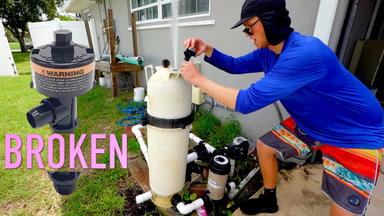 Broken Filter Air Release Repair - Water Shoots 16 Feet High