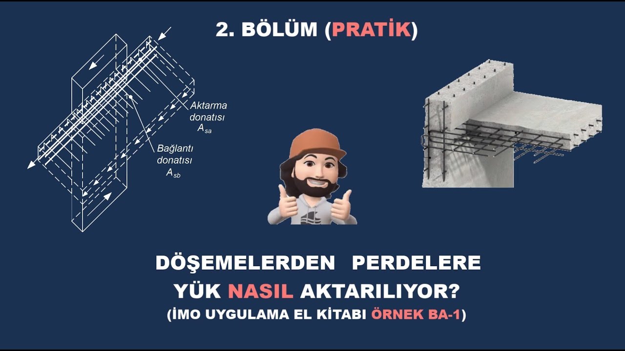 Pratik Bilgiler: Döşemeden perdelere yük aktarımı İMO örneği (Pratik 2. Bölüm)