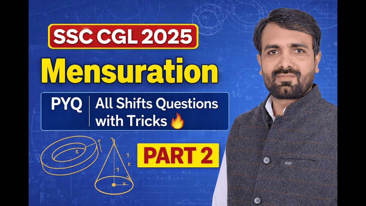SSC CGL 2025 Mensuration PYQ | All Shifts Questions with Tricks 🔥