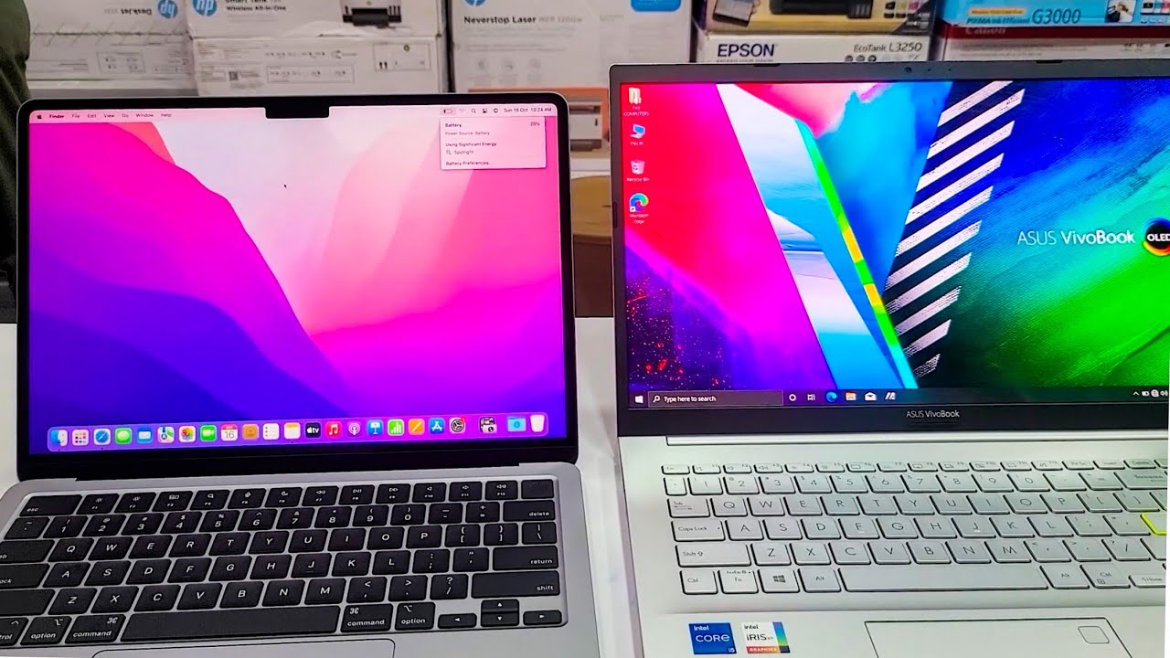 Retina vs Oled Display | Apple Macbook Retina Display vs Asus Vivobook Oled Display