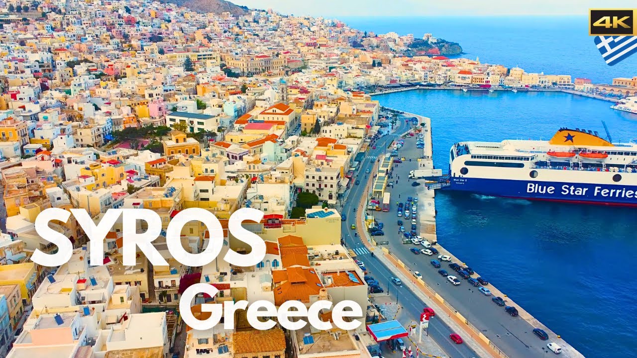 SYROS 🏝️ GREECE | 4K Drone | Ermoupoli | Summer 2023 😎