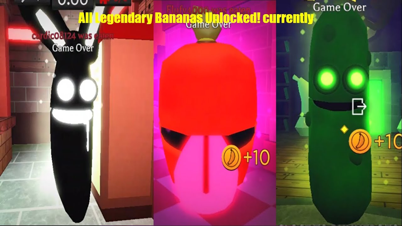 Roblox Banana Eats Part 297 All Legendary Banana Skins Unlocked! Currently!