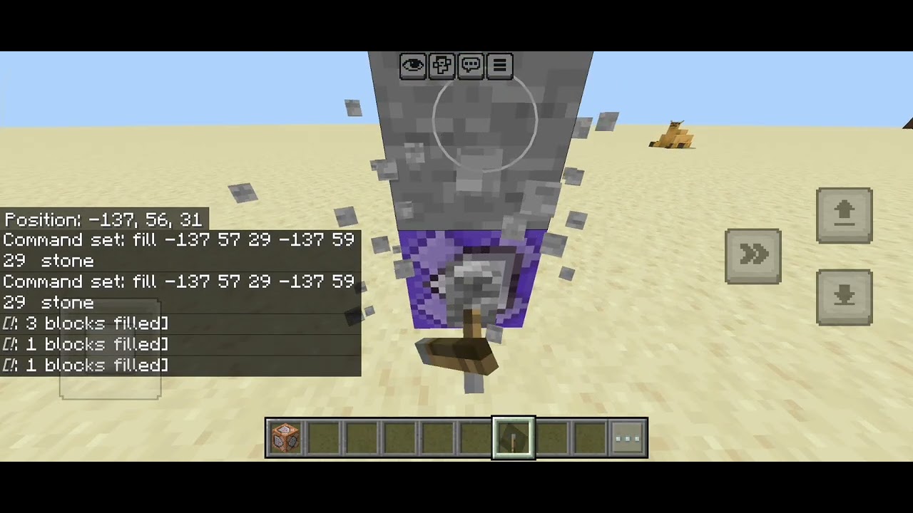 Teaching setblock and fill commands