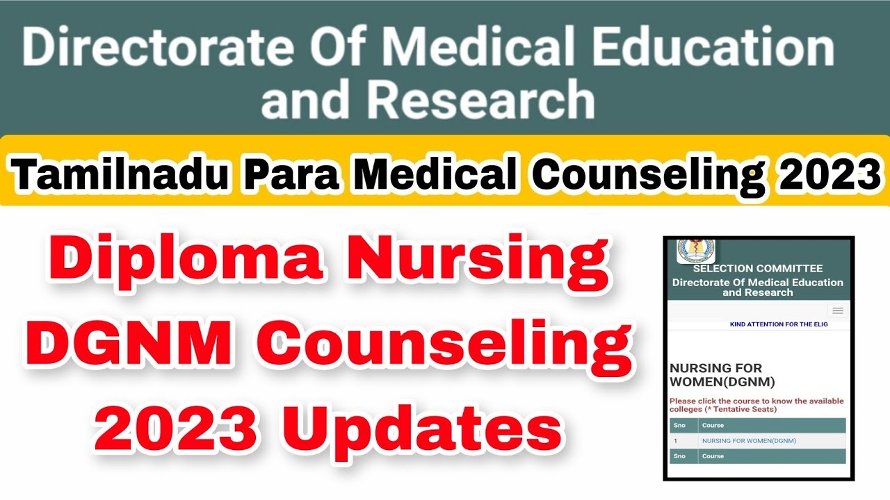 Paramedical Counseling Diploma Nursing GNM Course Counseling Updates 👍
