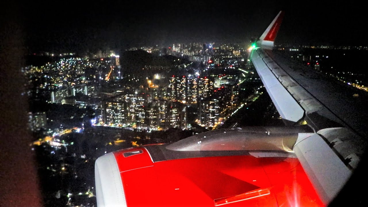 SPECTACULAR Night Landing at Mumbai with Engine View | Air India A320-251NEO | AI809