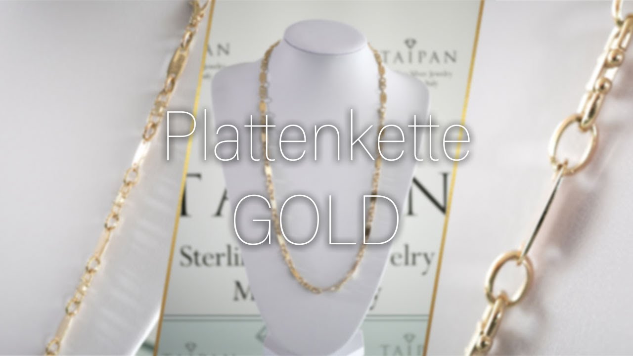 Goldene Zeiten Vollgold 585 14K Plattenkette 70cm 6mm