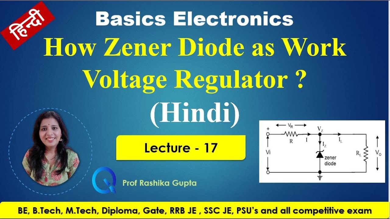ZENER DIODE as Voltage Regulator in Hindi | Zener Diode | Zener Diode Application| Hindi